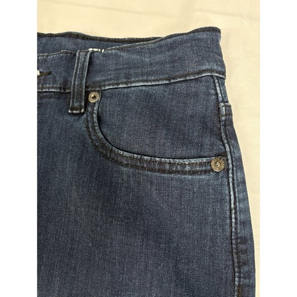 Mugsy Studio Blues Jeans Mens 28x29 Blue Slim Straight Stretch Dark Denim - Picture 4 of 13